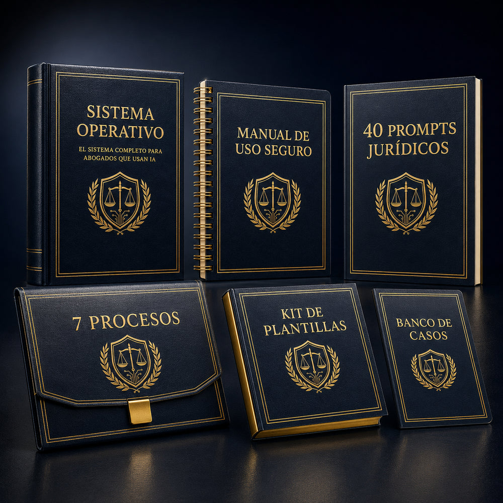 LEGAL IA™ — Sistema Operativo, Manual de Uso Seguro, 40 Prompts Jurídicos, 7 Procesos, Kit de Plantillas y Banco de Casos